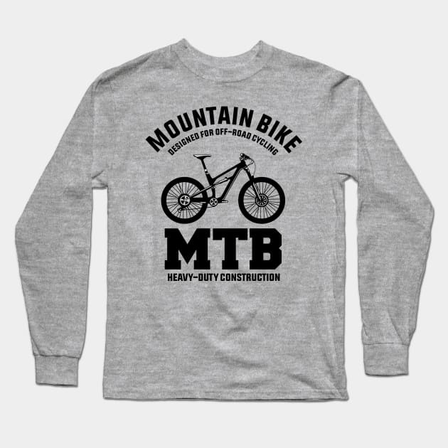 MOUNTAIN BIKE Long Sleeve T-Shirt by beanbeardy